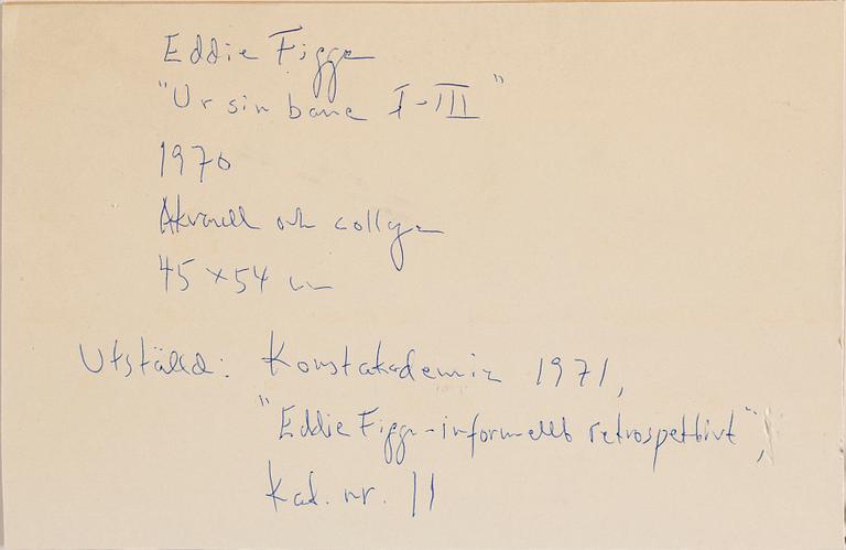 EDDIE FIGGE, mixed media, signed and dated 1970.