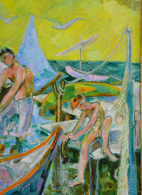 Reidar Särestöniemi, Fiskare med dagens fångst.