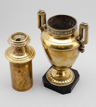 URNA, mässing, gustaviansk stil, 1800-tal.