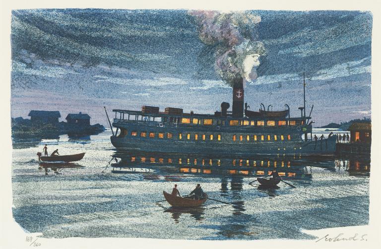 Roland Svensson, lithograph in colours, signed 169/360.