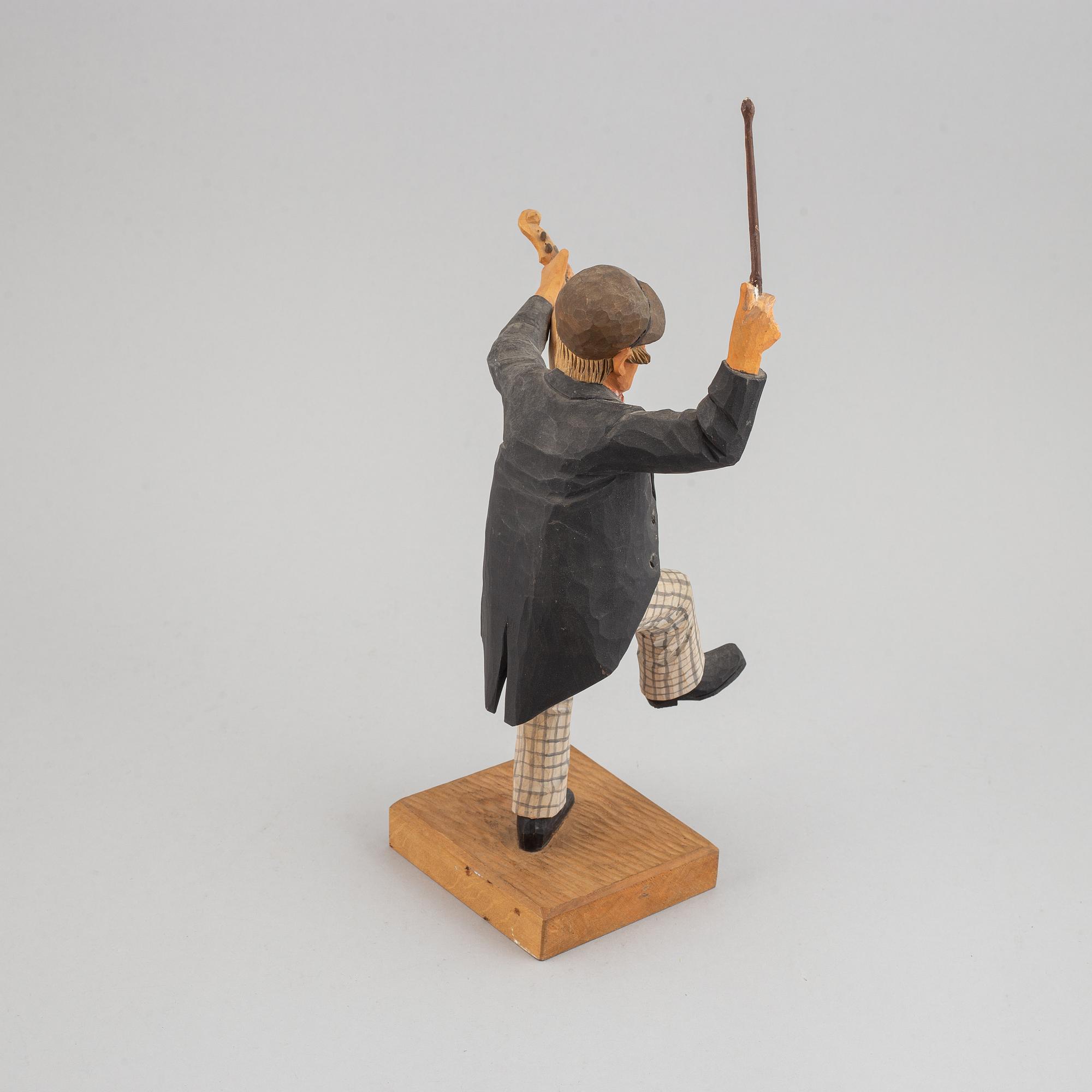 HERMAN ROSELL, sculpture, wood, signed and dated 1956.