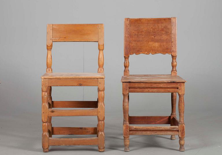 STOLAR, 2 st, allmoge, 1800-tal.