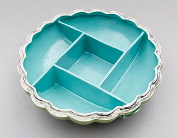 LOCKSKÅL, porslin, ostindisk, 1800-tal.