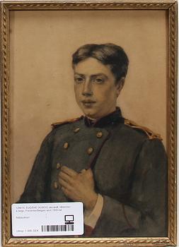 EUGÉNE DUBOIS, akvarell, tillskriven á tergo, Frankrike/Belgien sent 1800-tal.