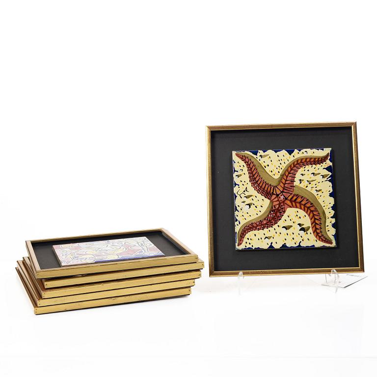 Salvador Dalí, after, six tiles.