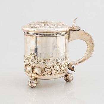 A Swedish silver tankard, mark of GH Markenius, Stockholm 1941.