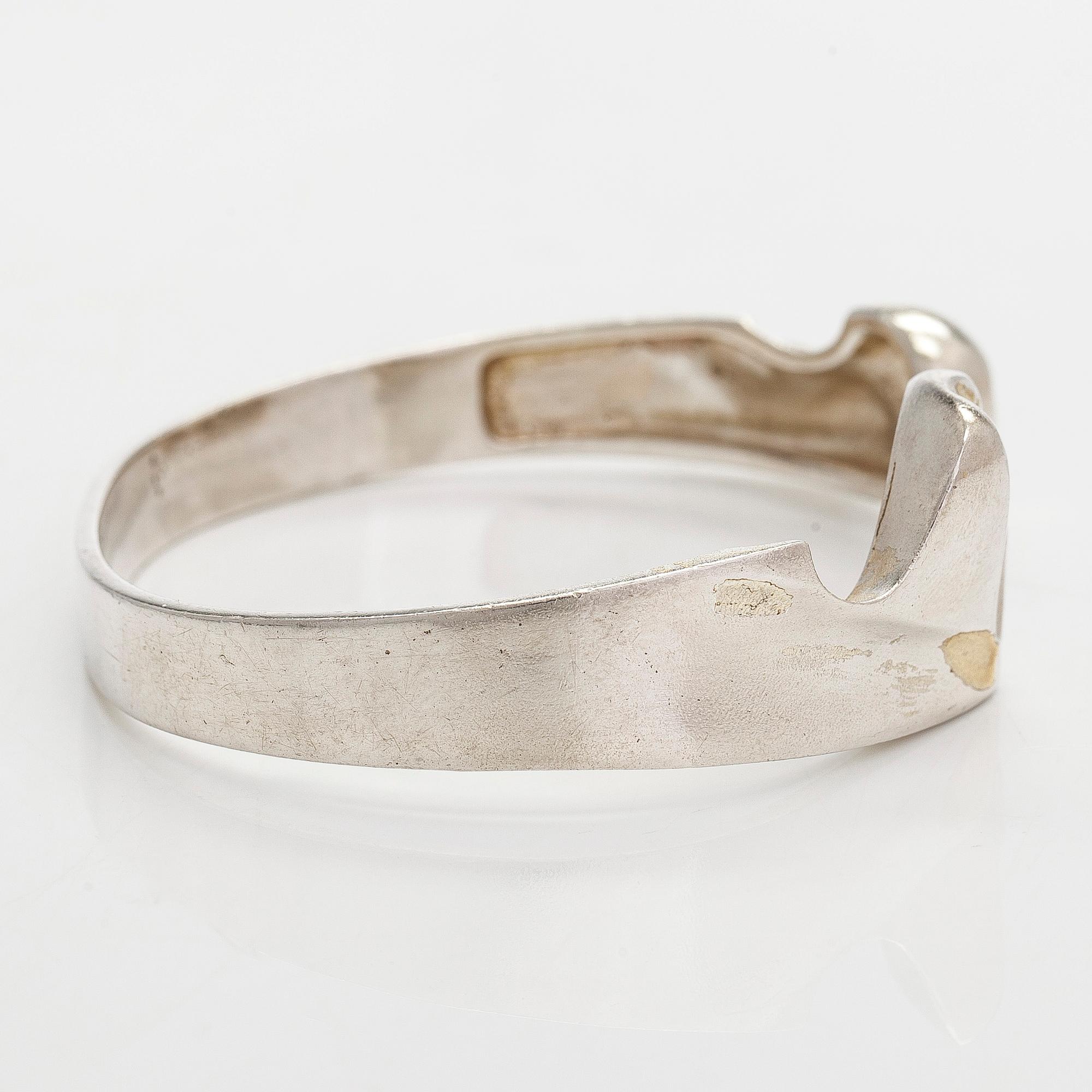 Björn Weckström, a sterling silver bangle 'Apollo' for Lapponia 1975.