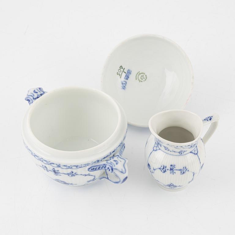 Kaffeservis, porslin, 11 delar, "Musselmalet", halvblonde, Royal Copenhagen, Danmark.