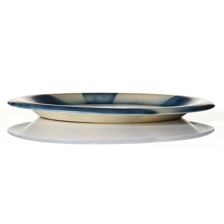 Ewald Dahlskog, a faience dish, Bobergs Fajansfabrik, Gävle, dated 15.8. 1930.