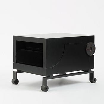 Alexander H Damsbo & Henrik Ingemann Nielsen, a "HC-Andersen Chair" armchair/table, ed. 3/49, Källemo, post 2005.