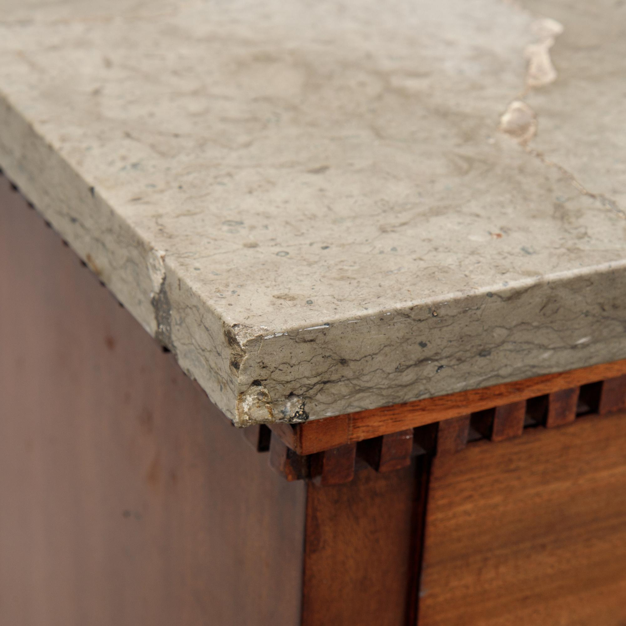 A late gustavian chest of drawers, ca 1800.