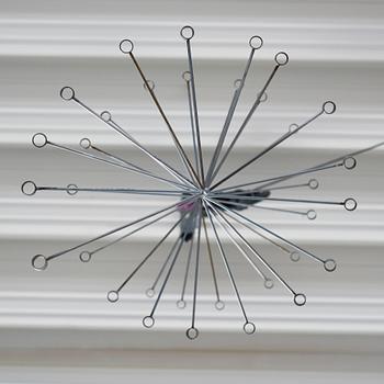 Poul Kjaerholm, a "PK 101" chandelier for E Kold Christensen, Denmark post 1956.