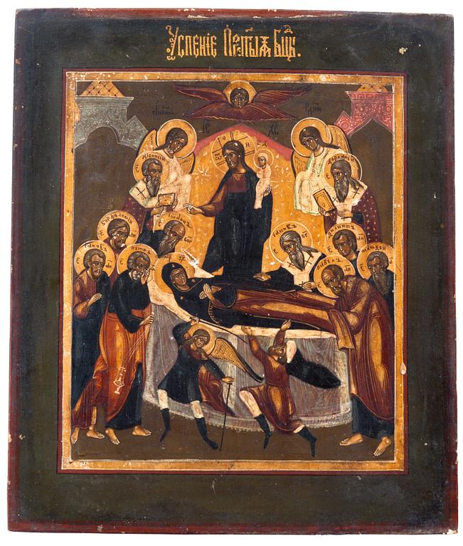 IKON, tempera på pannå, Ryssland 1800-tal.