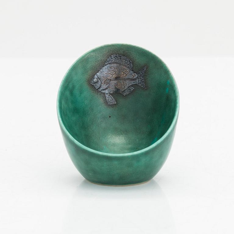 Wilhelm Kåge, vas, skålar 2st, "Argenta" Gustavsberg.