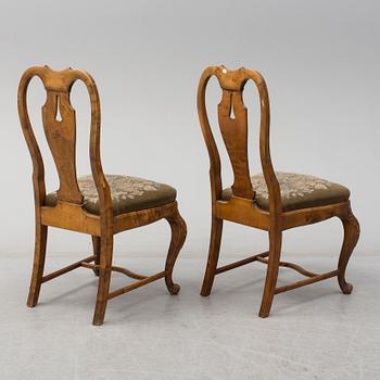 Ten rococo style chairs, early 20th century.