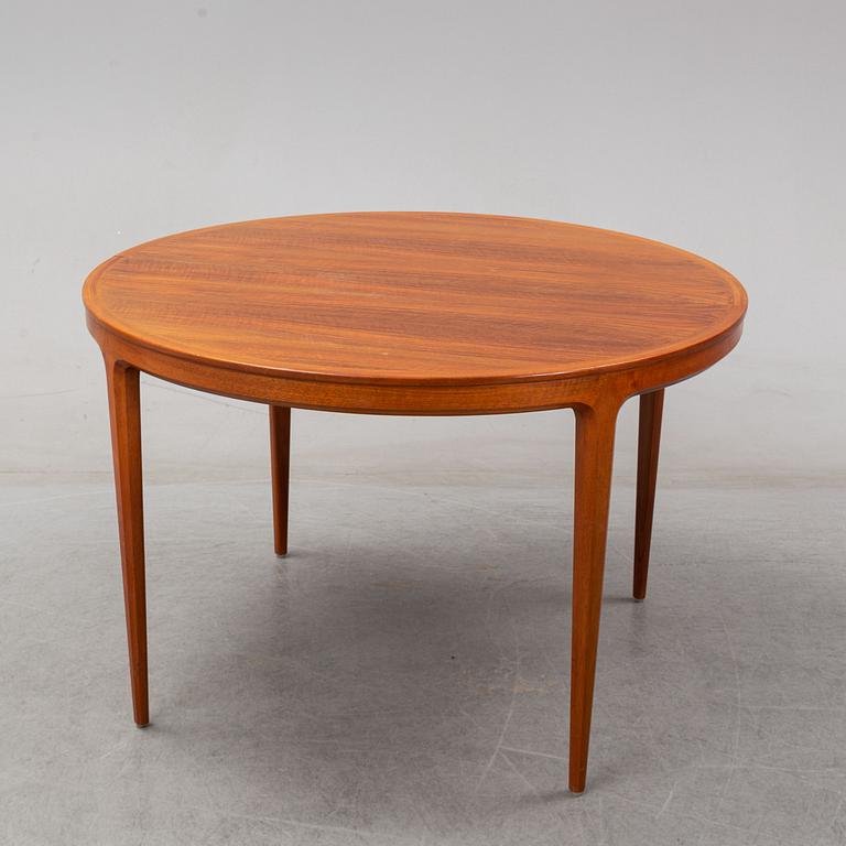 A 1960's 'Diamant' teak dining table by Bertil Fridhagen with two additional leaves.