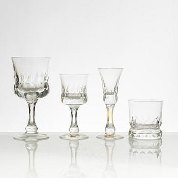 Göran Wärff, glasservis, 46 delar, "Prince", Kosta Boda, sent 1900-tal.