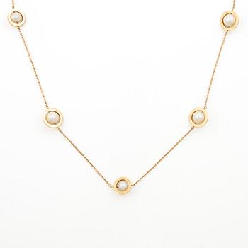 Efva Attling collier 18K guld med odlade pärlor.