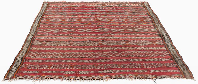 A Carpet, Oriental Flatweave, Old,  circa 270 x 175 cm.