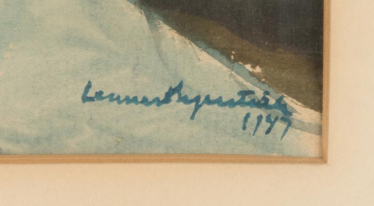 Lennart Segerstråle, watercolour, signed and dated 1947.