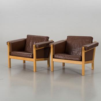 HANS J WEGNER, a pair of armchairs Getama late 20th century.