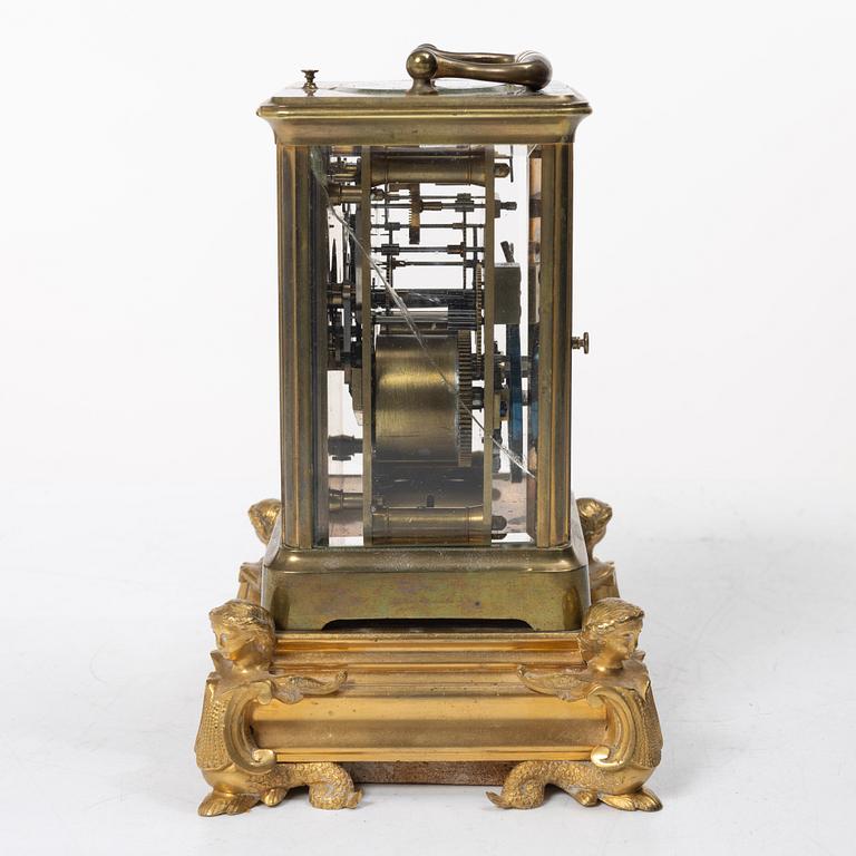 Travel clock, circa 1900.