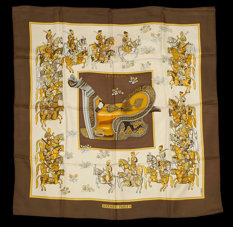 SCARF, siden, "Artaban", design P. Pèron, Hermés, Paris.