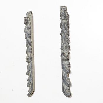 A pair of Baroque decorative elements, 18th Century.