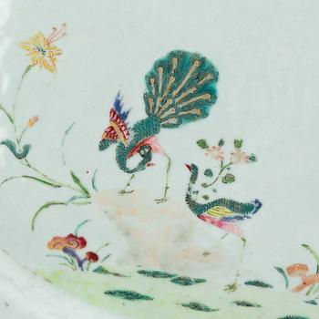 Stekfat, kompaniporslin. Qing dynastin, Qianlong (1736-95).