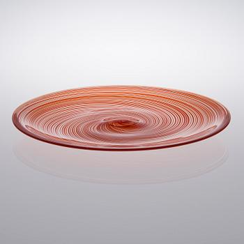 KERTTU NURMINEN, A DISH. Palazzo. Signed Kerttu Nurminen, Nuutajärvi.