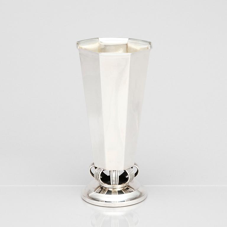 Tore Kullander, a silver vase, Silversmén Borås, Sweden 1947.