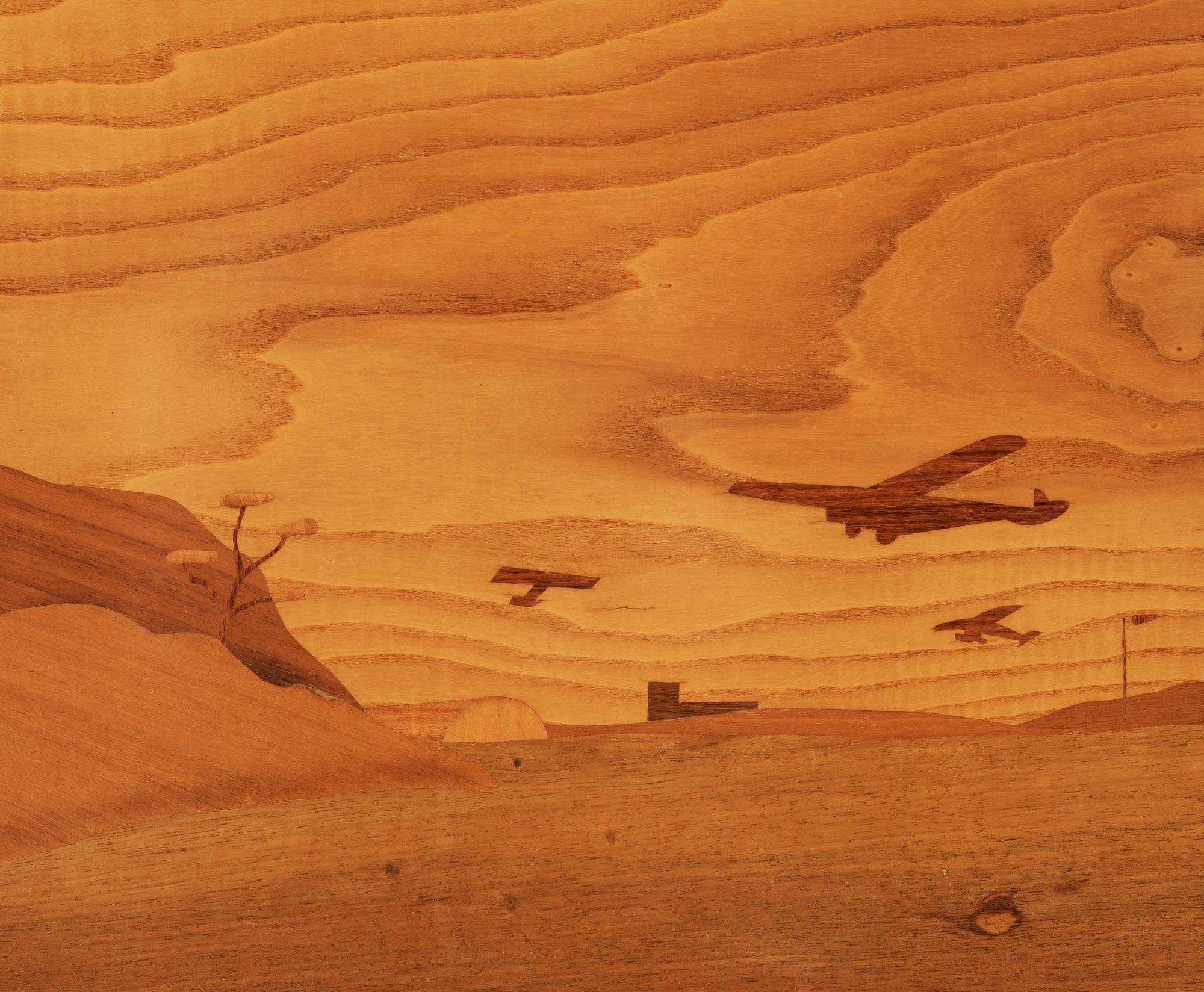 A Georg Johansson cabinet with inlays of several exotic woods, Gothenburg Sweden 1938.