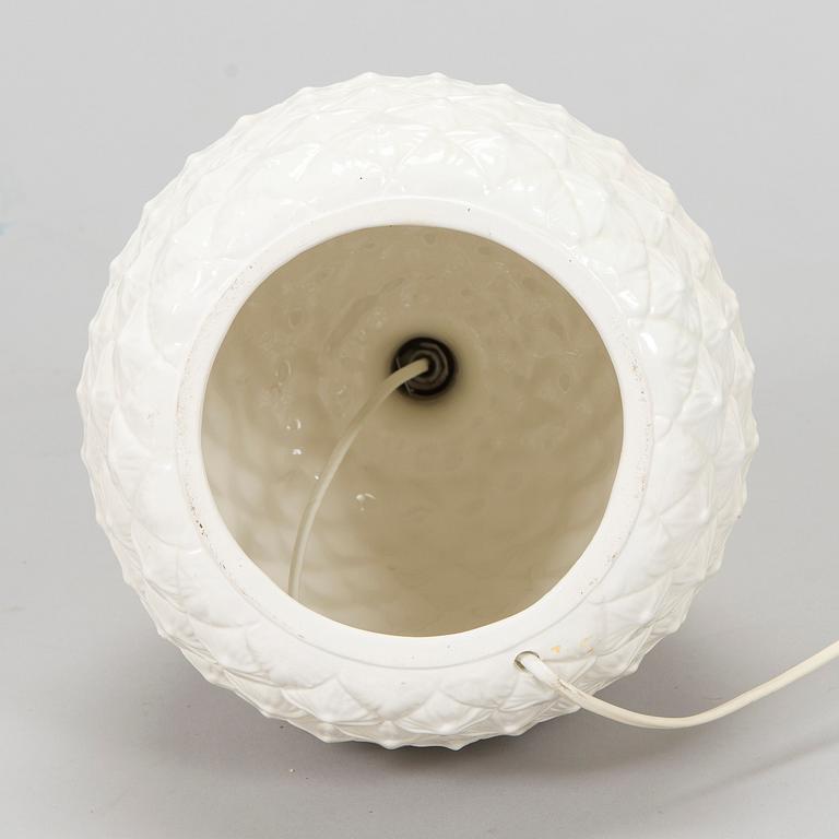 A stone ware table lamp , late 20th century.