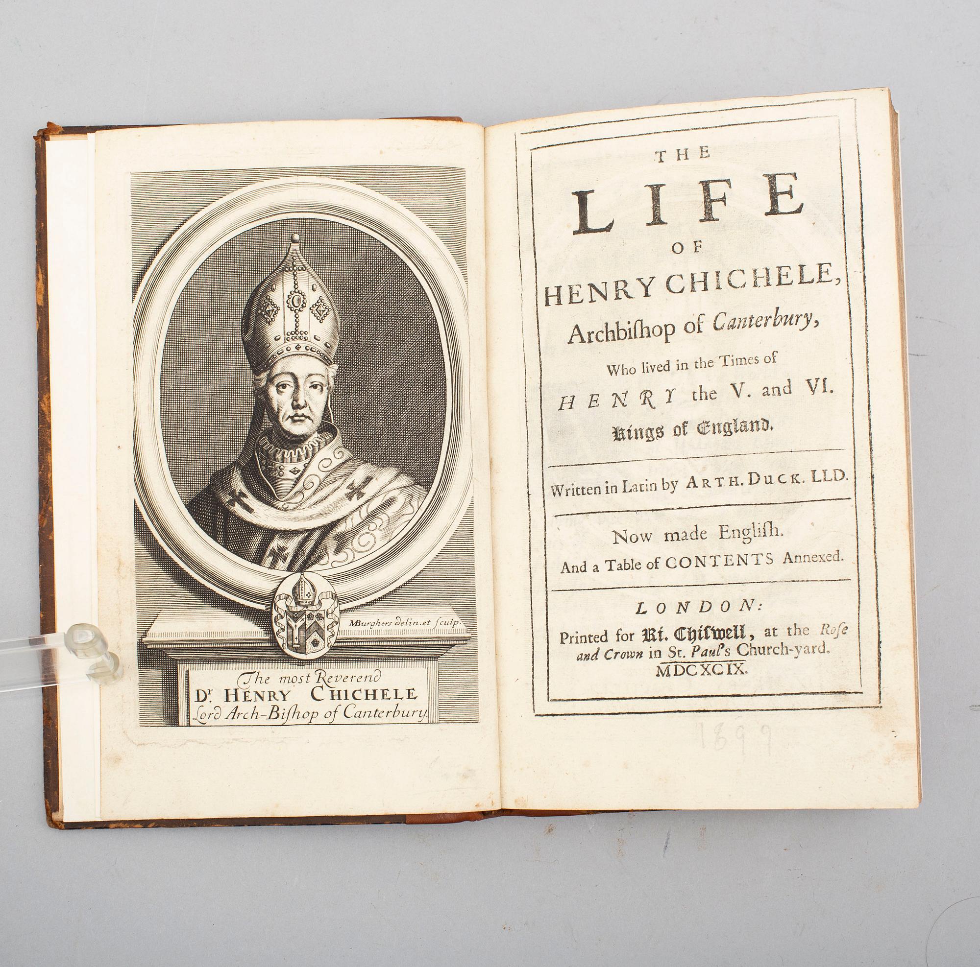 BOOK, The life of Henry Chichele, 1699.