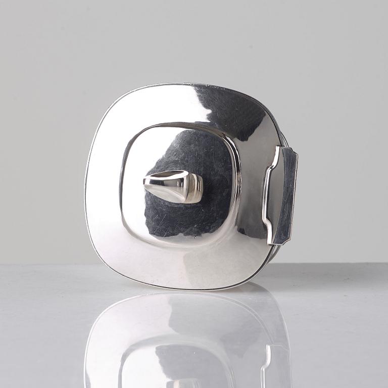 Sigurd Persson, kaffeservis, 3 delar, sterling silver, Stockholm 1949-50 (kaffekannan), smed Olle Kvist.