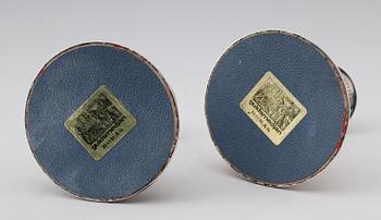 LJUSSTAKAR, 1 par, silver, Ceson, Göteborg 1983.