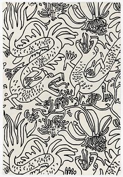 Carl Johan De Geer, hand-tufted carpet, "Drakar kontur', c. 300 x 200 cm.