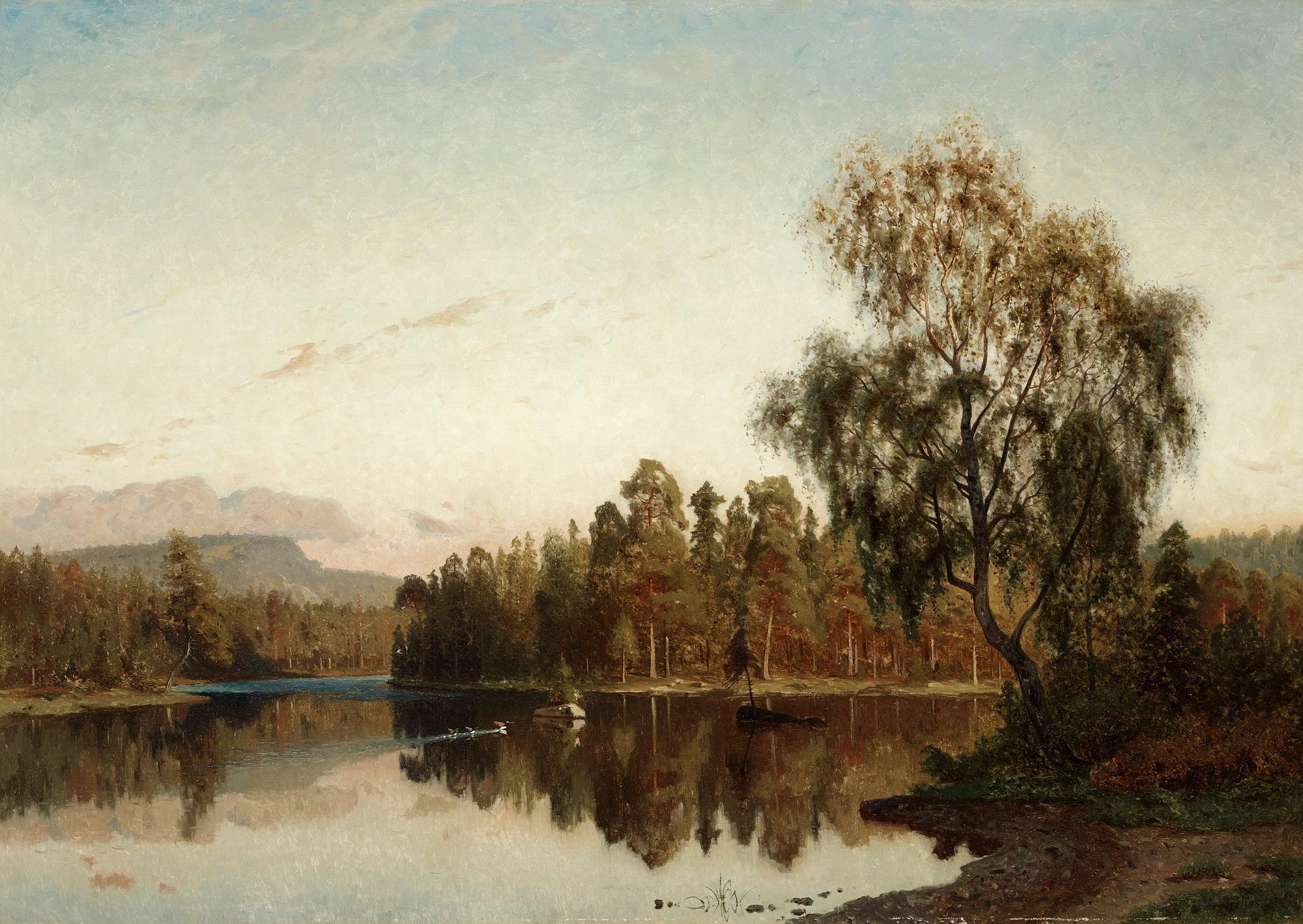 Olof Arborelius, "Sommarnatt i Dalarne" (Summer night in Dalarne).