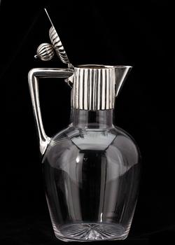 KANNA, glas med silverbeslag, Lud. W. Paar, Tyskland omkring 1900.