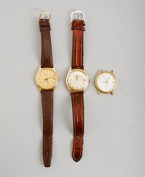 ARMBANDSUR, 3 st, Certina och Tissot, 1900-talets andra hälft.