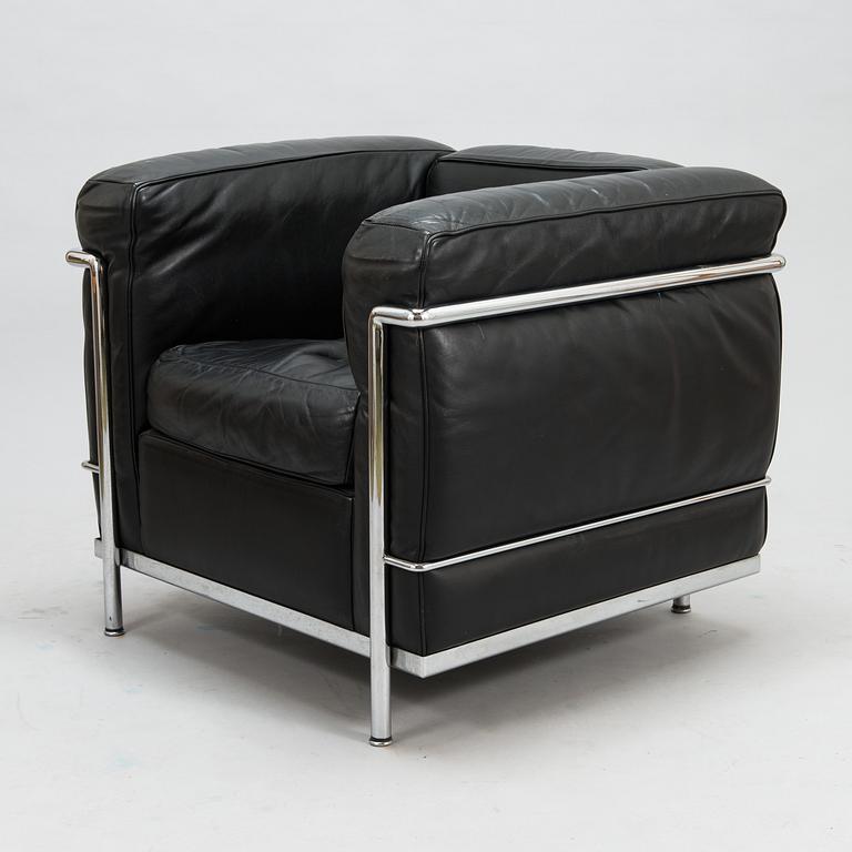 LE CORBUSIER, PIERRE JEANNERET & CHARLOTTE PERRIAND, nojatuoli, "LC2", Cassina, Italia.