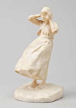RUTH MILLES, skulptur, gips, signerad.