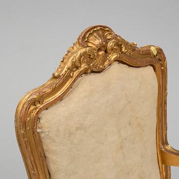 ARMCHAIR, rococo style, early 20th century.