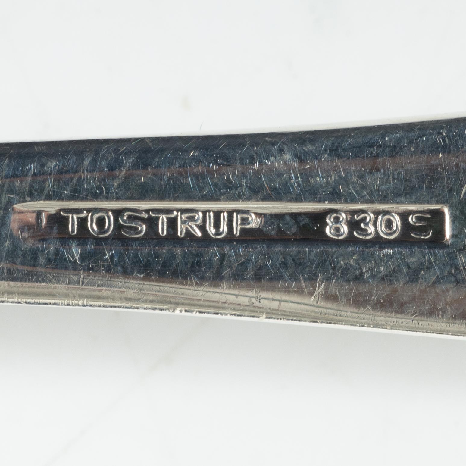 Bestickuppsättning, 48 delar, silver, J Tostrup, Oslo, Norge, 1900-talets mitt.