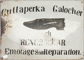 REKLAMSKYLTAR, emalj, plåt, 8 st 1800/1900-tal.