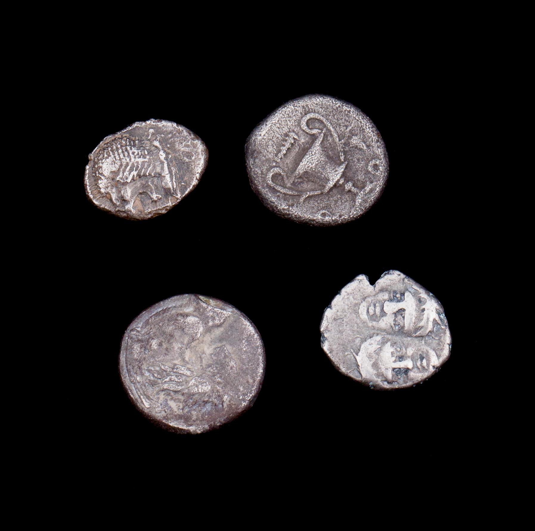 MYNT, 4 st, silver, Grekland 550-320 f.Kr. Ca 7,5g.