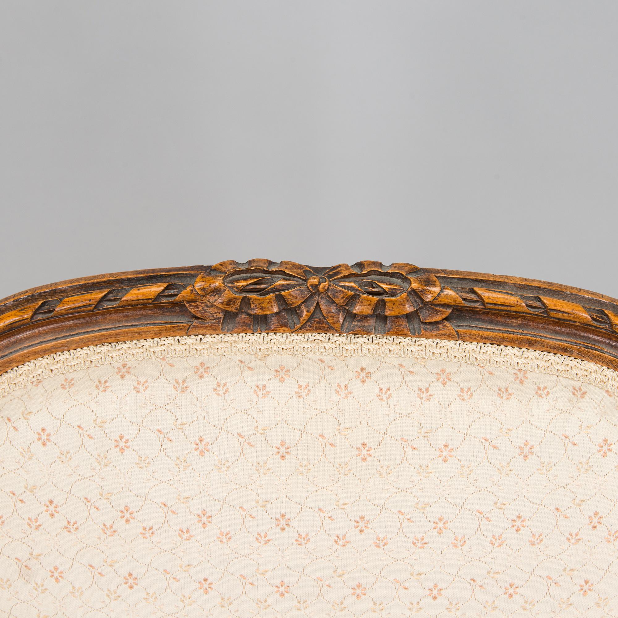 Nojatuoli, Bergère, Louis XVI -tyyli, 1900-luvun alkupuoli.