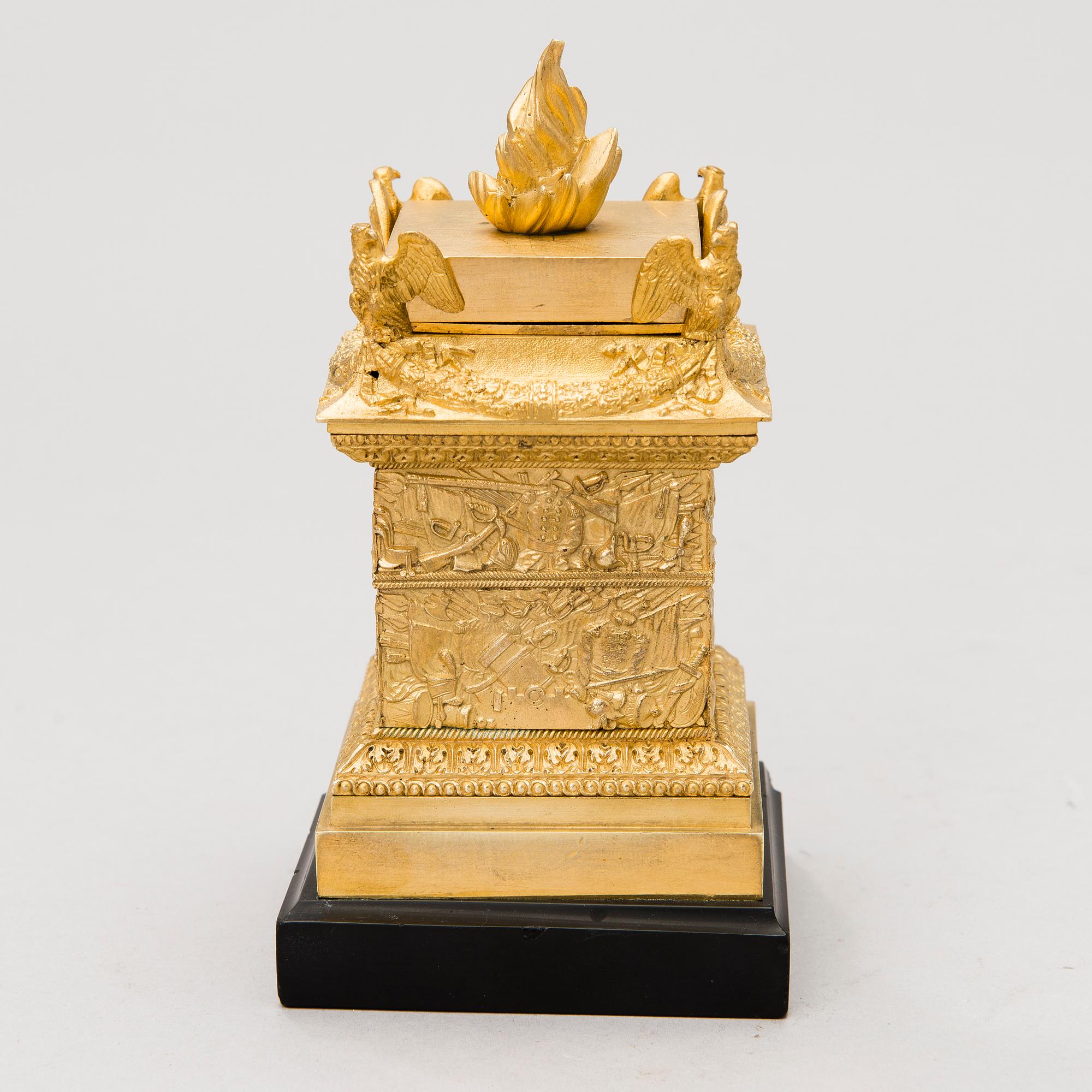 CANDLESTICK/CASSOLETTE, ormolu, France early 19th century.