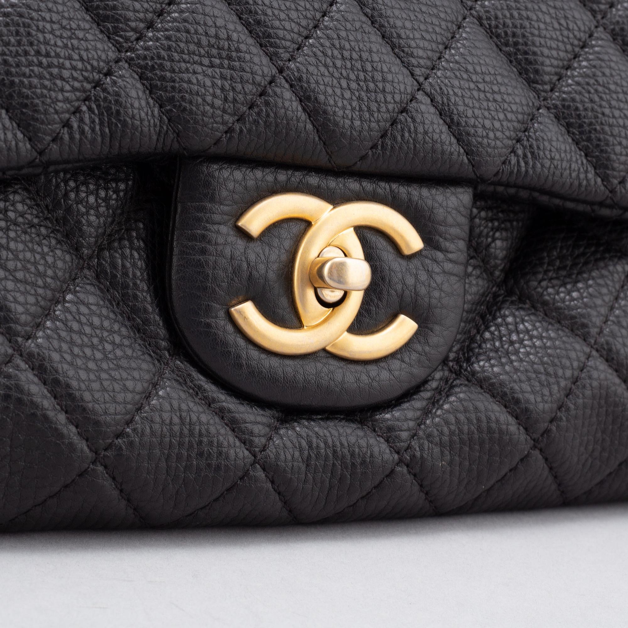 Chanel, a black, quilted leather 'Timeless Flap Bag XXL', 2017-2018.