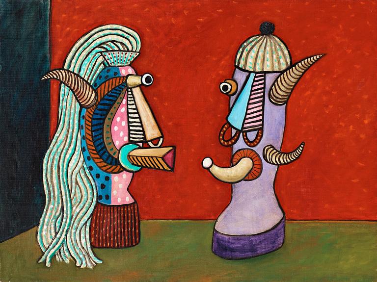 Alan Davie, "Study for a figure mask no 23".